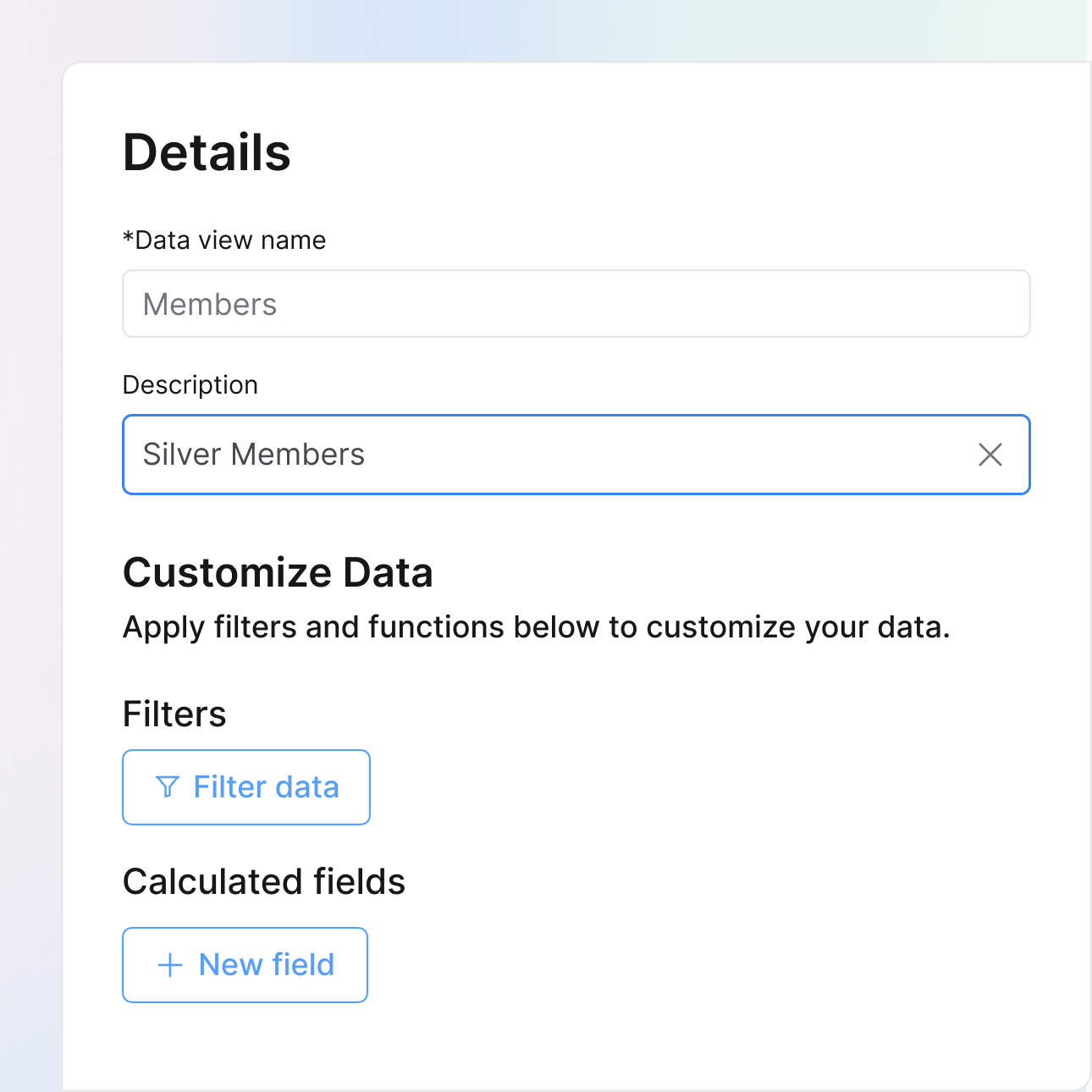 Unlimited data views