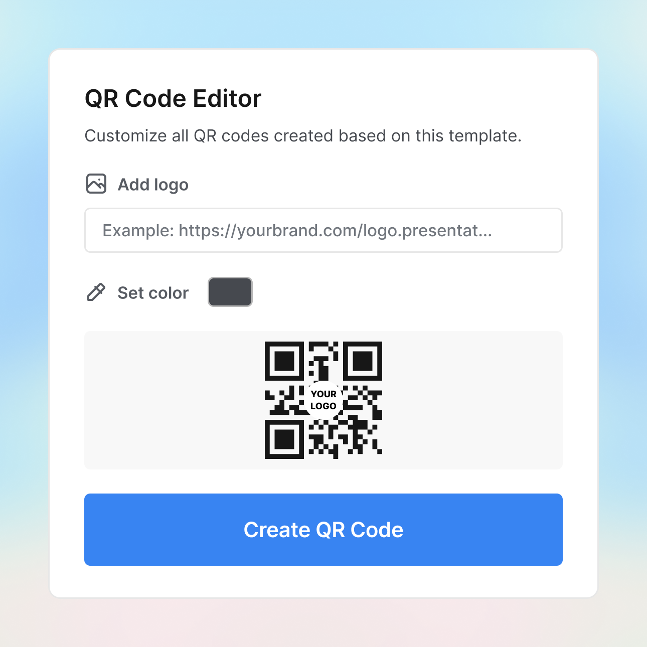 QR code customization