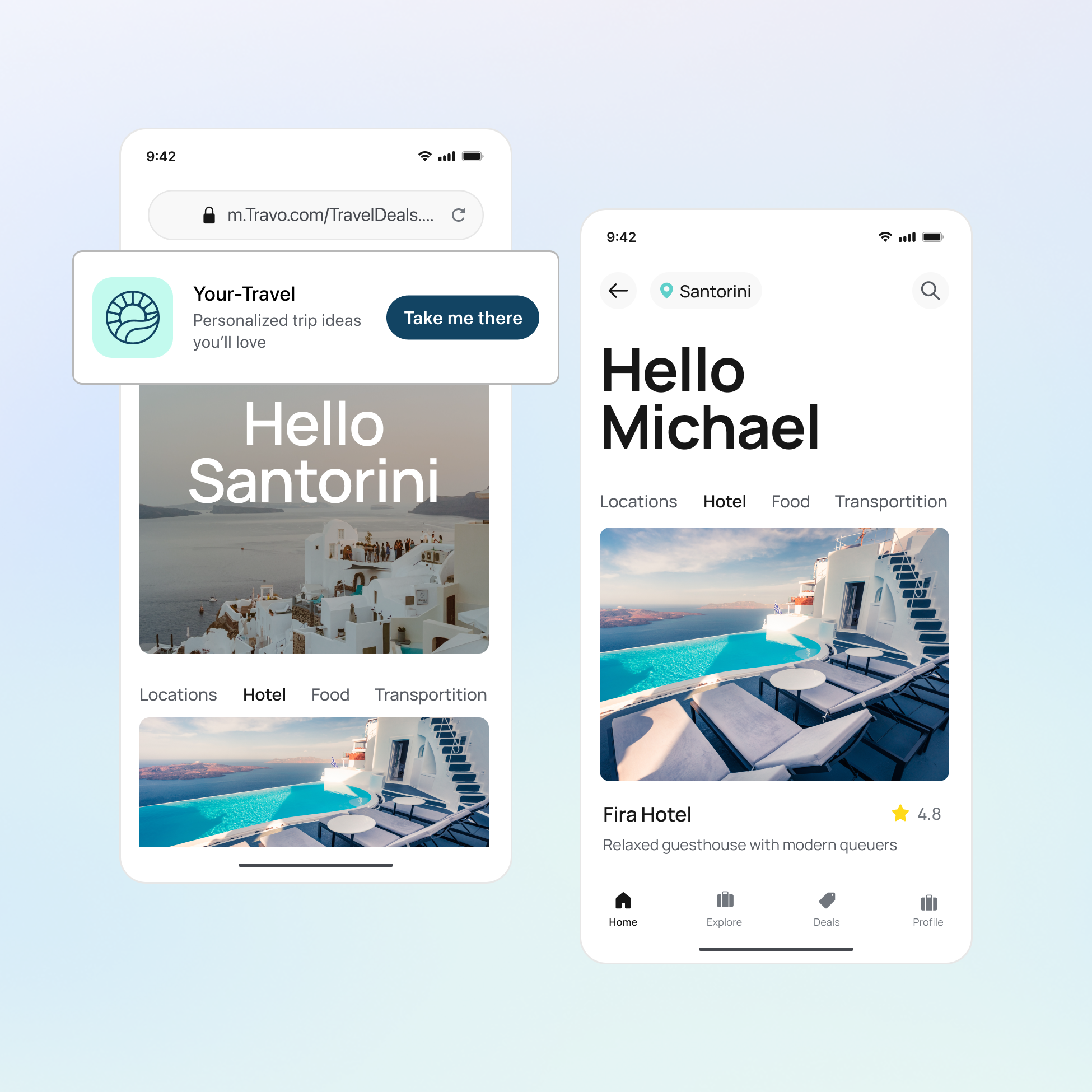 Route travelers to offers instantly icon